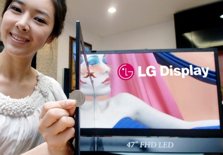 LG shows 5.9mm World’s Thinnest LCD TV Panel