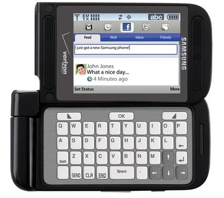 Verizon Samsung Zeal Dual-Hinge Messaging Phone with E-ink QWERTY Keypad