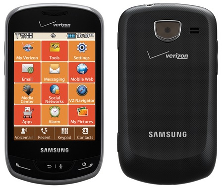 Verizon Samsung Brightside QWERTY Phone front back