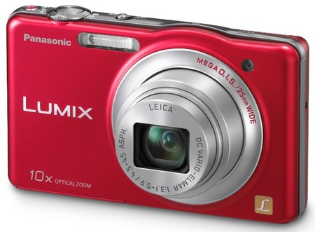 Panasonic LUMIX DMC-SZ1 10x zoom slim camera red