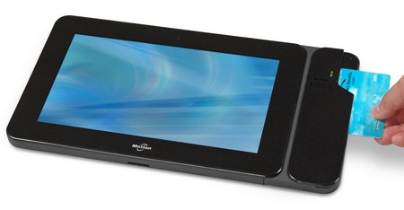 Motion Computing CL910 Tablet PC para hacer negocios con lector de banda magnética