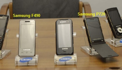 Samsung F490 and P720 Mobile Phones