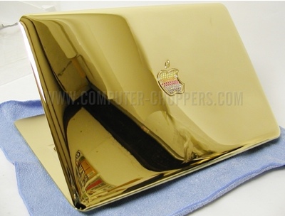 Apple Macbook Air in 24kt Gold & Sapphires