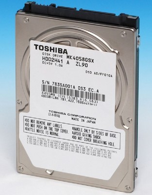 Toshiba MK4058GSX 9.5mm Laptop HDD has 400GB