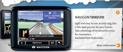 Navigon 1200 and 1210 GPS Devices