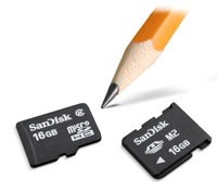 SanDisk 16GB microSDHC and Memory Stick Micro