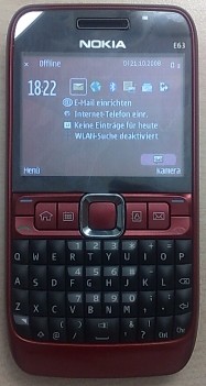 Nokia E63 leaked shot