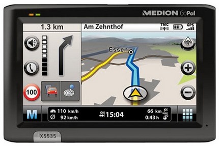 MEDION GoPal P5235, P5435 and X5535 GPS Navigators