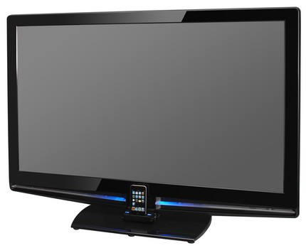 JVC TeleDock P300 and P500 series LCD HDTVs with integrated iPod dock