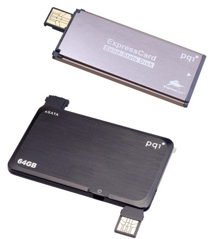 PQI Express Card SSD S520 e-SATA Combo Card S530