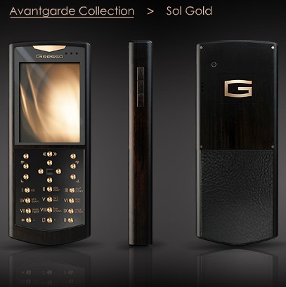 Gresso Avantgarde Sol Gold luxury phone