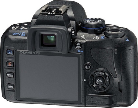 Olympus E-450 DSLR back