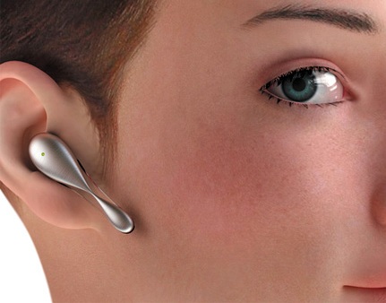 Tiny Bluetooth Headset looks like an earring
