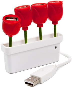 4-Port USB tulip hub