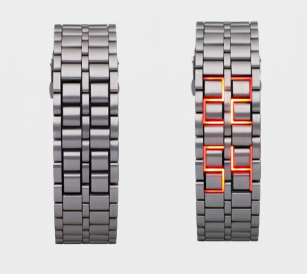 Faceless LED Watch hides the time