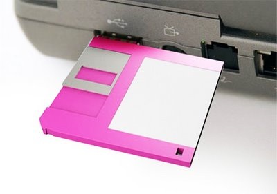 3.5-inch Floppy USB Flash Drive in laptop