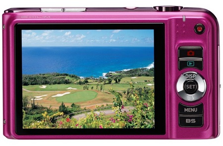 Casio EXILIM EX-H10 10X Zoom Camera pink back