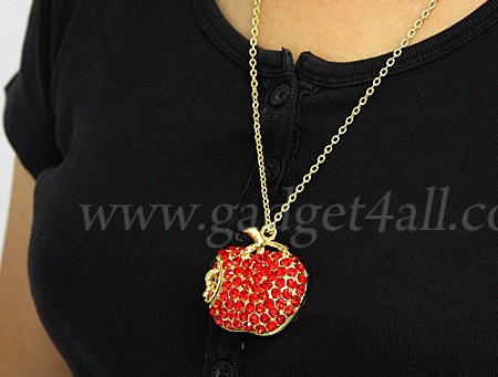 Jewel Apple Necklace USB Drive 1