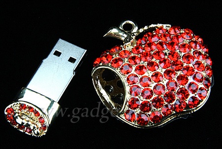 Jewel Apple Necklace USB Drive 2