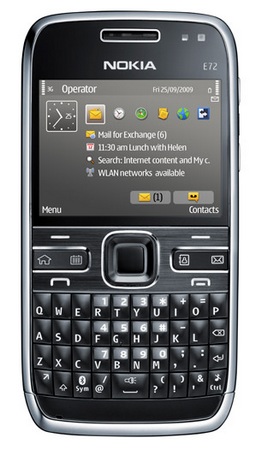 Nokia E72 QWERTY Smartphone front