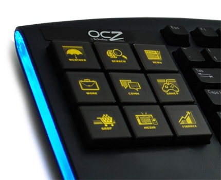 OCZ Sabre OLED Gaming Keyboard amber oled key lighting