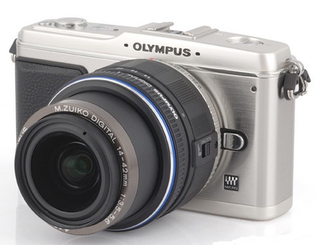 Olympus E-P1 PEN Digital Compact DSLR angle