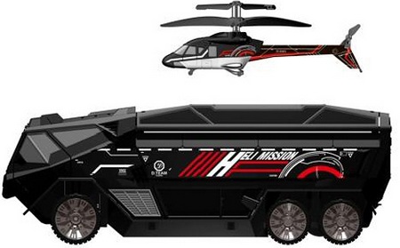 Silverlit Heli-Mission SWAT Truck RC Car with an RC Helicopter 1