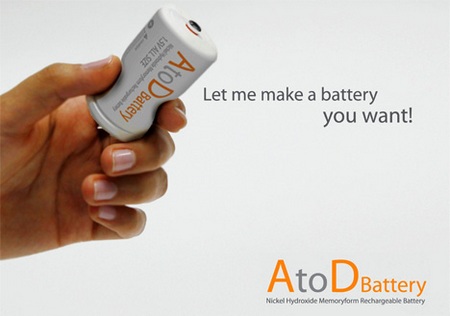 AtoD Rechargeable Battery fits all slots 3