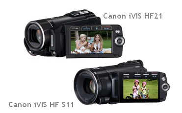 Canon iVIS HF21 and iVIS HF S11 Full HD Camcorders