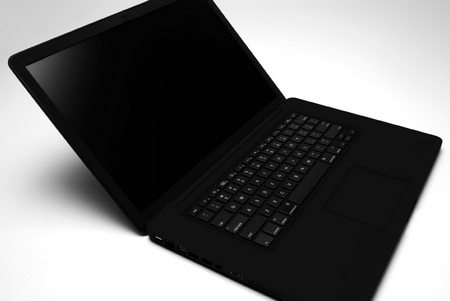 ColorWare Stealth MacBook Pro in matte black open