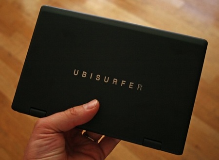 DataWind UbiSurfer Netbook with GPRS on hand