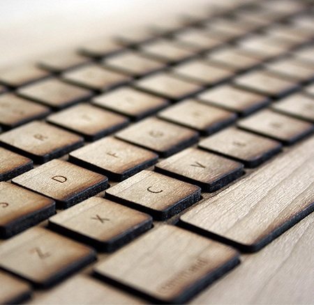 Dear Diary 1.0 Wooden Workstation keyboard