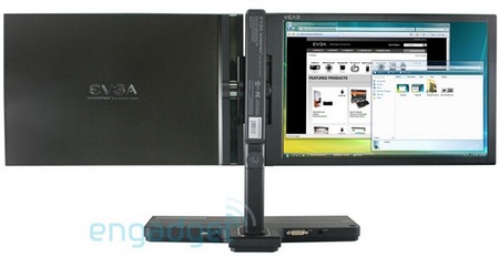 EVGA InterView rotatable dual LCD system