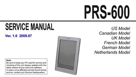 Sony PRS-300 and PRS-600 e-book Readers