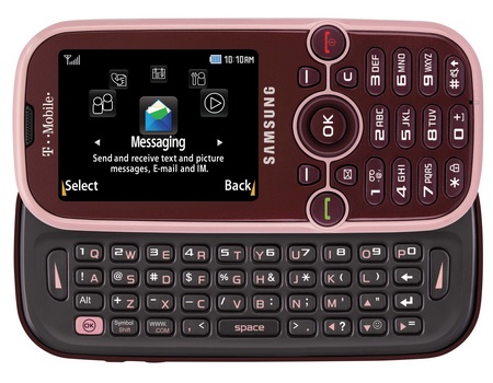 T-Mobile samsung Gravity 2 SGH-T469 QWERTY phone plumpink