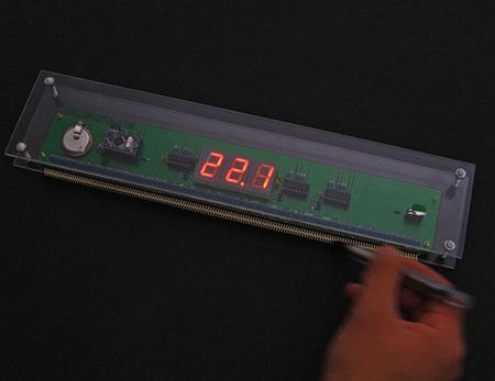 Wooden Electronic Ruler with Display