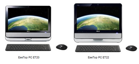 Asus EeeTop PC ET20 and ET22 Series All-in-one PCs