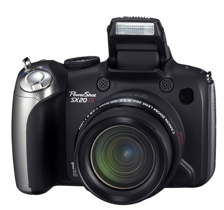 Canon PowerShot SX20 IS 20x zoom camera front