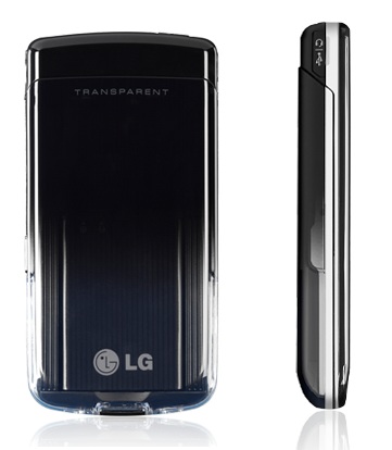 LG GD900 Crystal touch phone transparent design back side