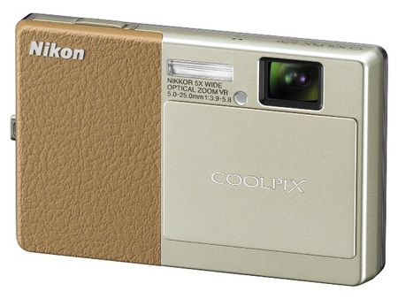 Nikon CoolPix S70 Touchscreen Camera Champagne & Light Brown