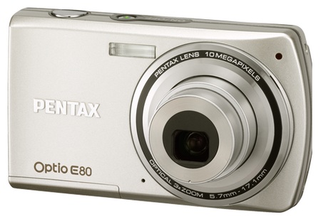 Pentax Optio E80 digital camera silver