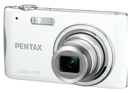 Pentax Optio P80 digital camera white