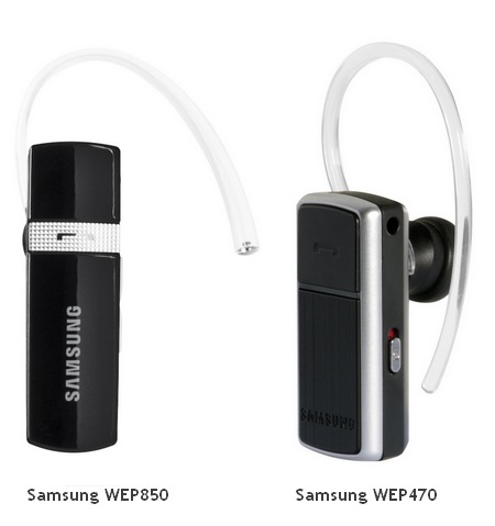 Samsung WEP850 and WEP470 Bluetooth Headsets