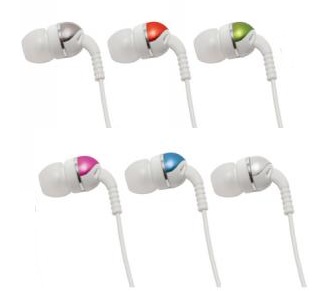 Scosche IDR350m Increased Dynamic Range earphones colors