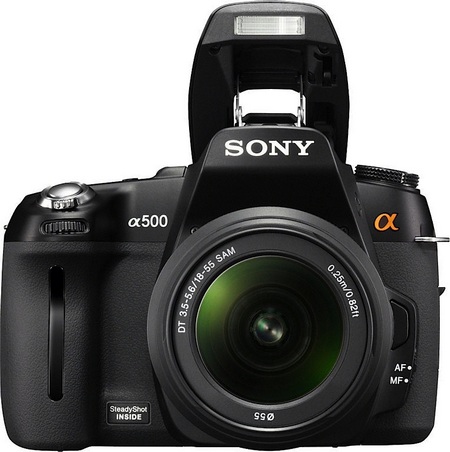 Sony Alpha a500 DSLR front