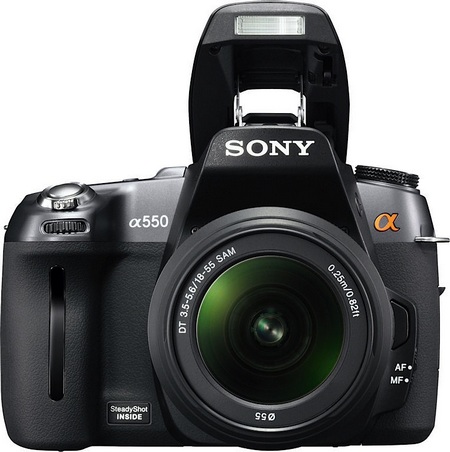 Sony Alpha a550 DSLR front