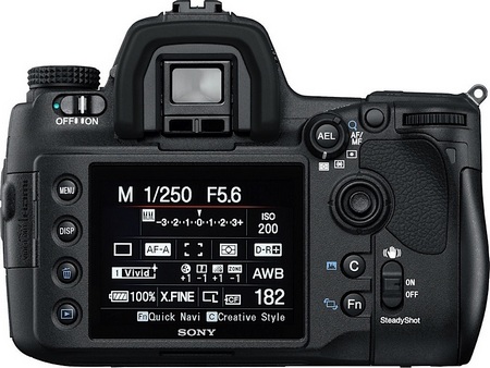 Sony Alpha a850 Full Frame DSLR back