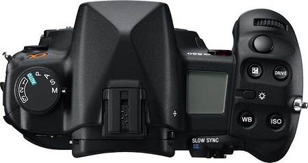 Sony Alpha a850 Full Frame DSLR top