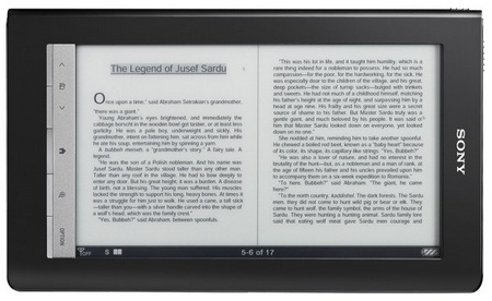 Sony Reader Daily Edition e-book Reader landscape