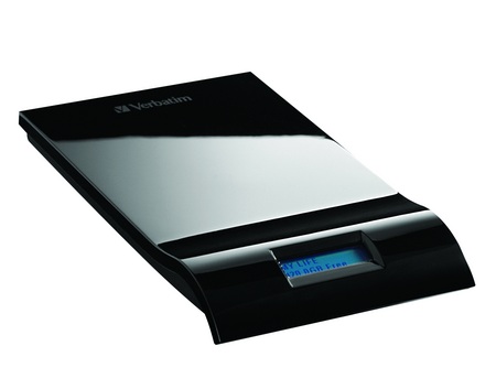 Verbatim InSight 500GB USB Hard Drive with Always On LCD angle right